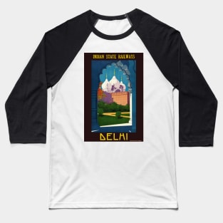 Delhi India Vintage Poster 1930 Baseball T-Shirt